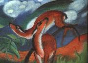 Franz Marc Red Deer II oil